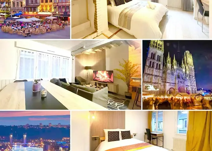 Maison Hyper Centre - Patio - Tv 4k - Wifi-fibre - 4 - Machine A Laver - Seche Linge - Lave Vaisselle - Confort - Spacieux * ルーアン