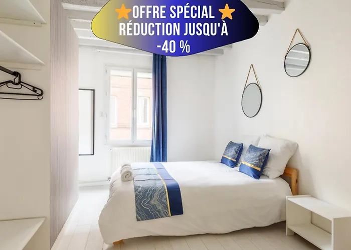 Apartment Maison Hyper Centre - Patio - Tv 4k - Wifi-fibre - 4 - Machine A Laver - Seche Linge - Lave Vaisselle - Confort - Spacieux